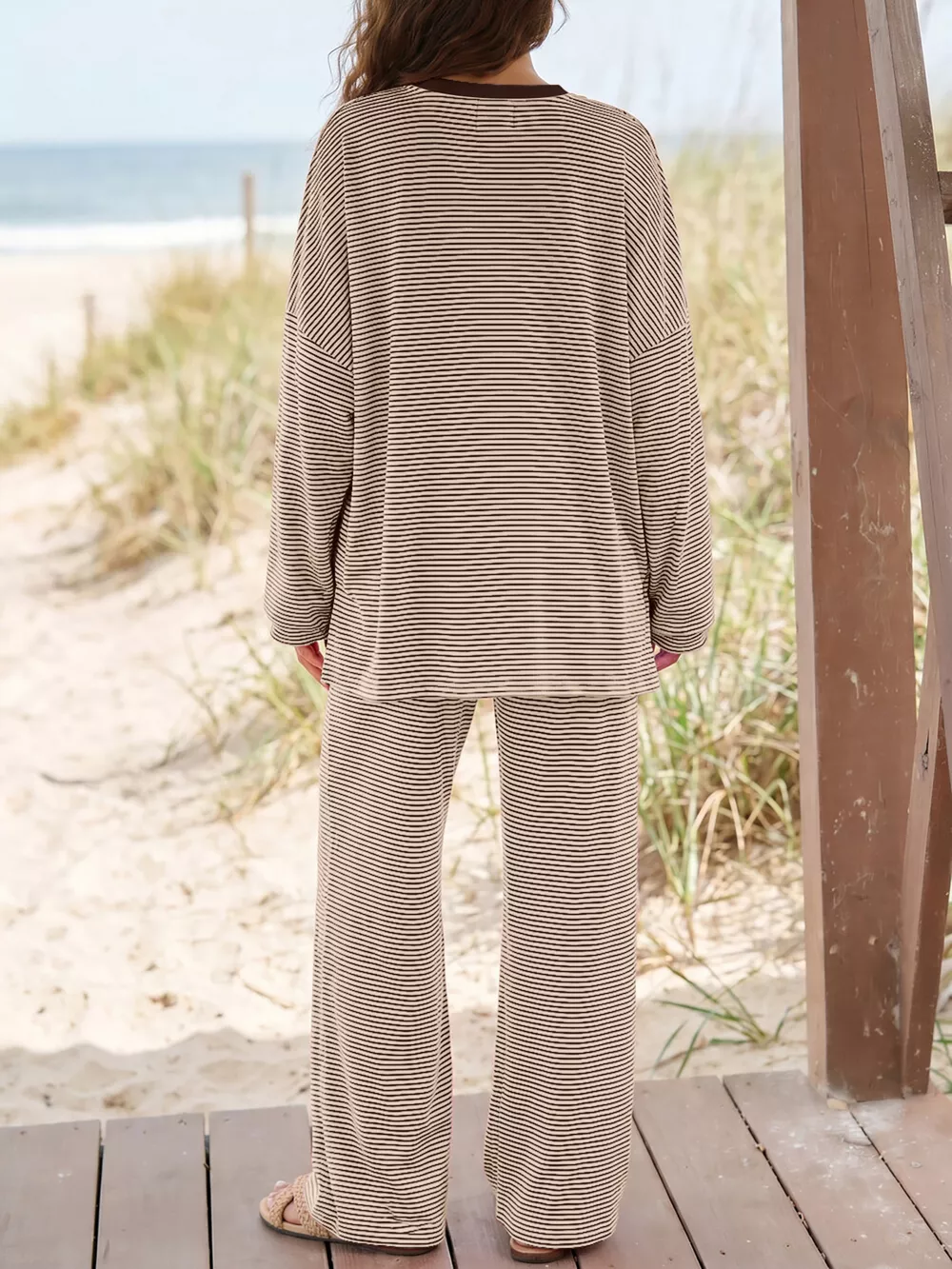 Striped Long Sleeve Top and Pants Set, image 18