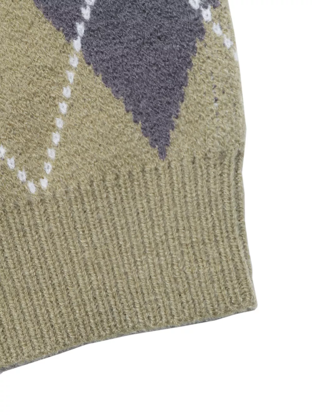 Argyle Pattern Collared Knit Sweater, image 7
