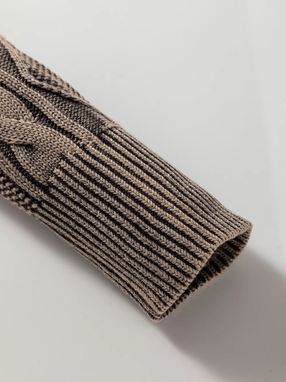 Contrast Cable Knit Sleeve Casual Sweater, image 3