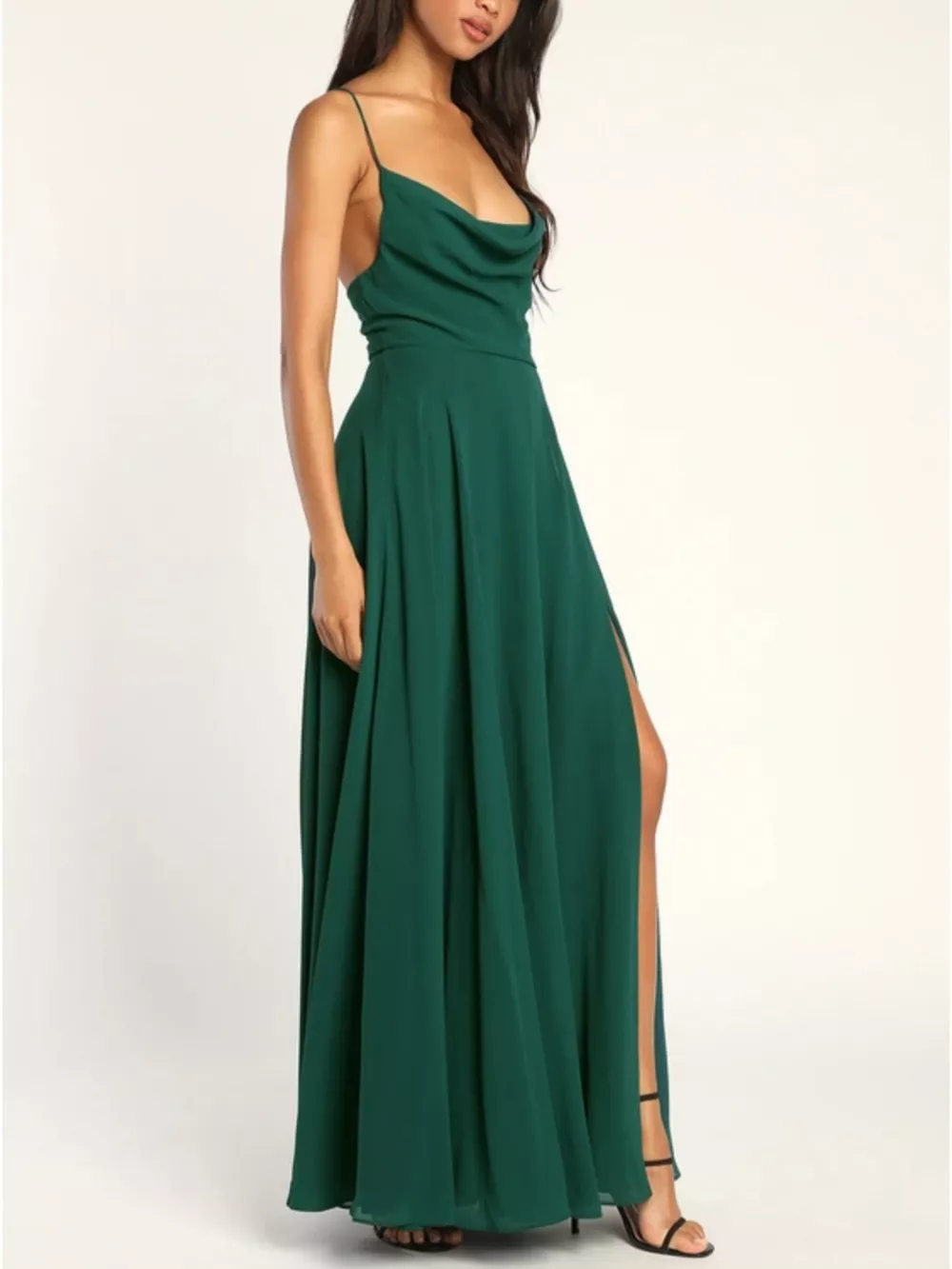 Slit Cowl Neck Maxi Dress, image 9