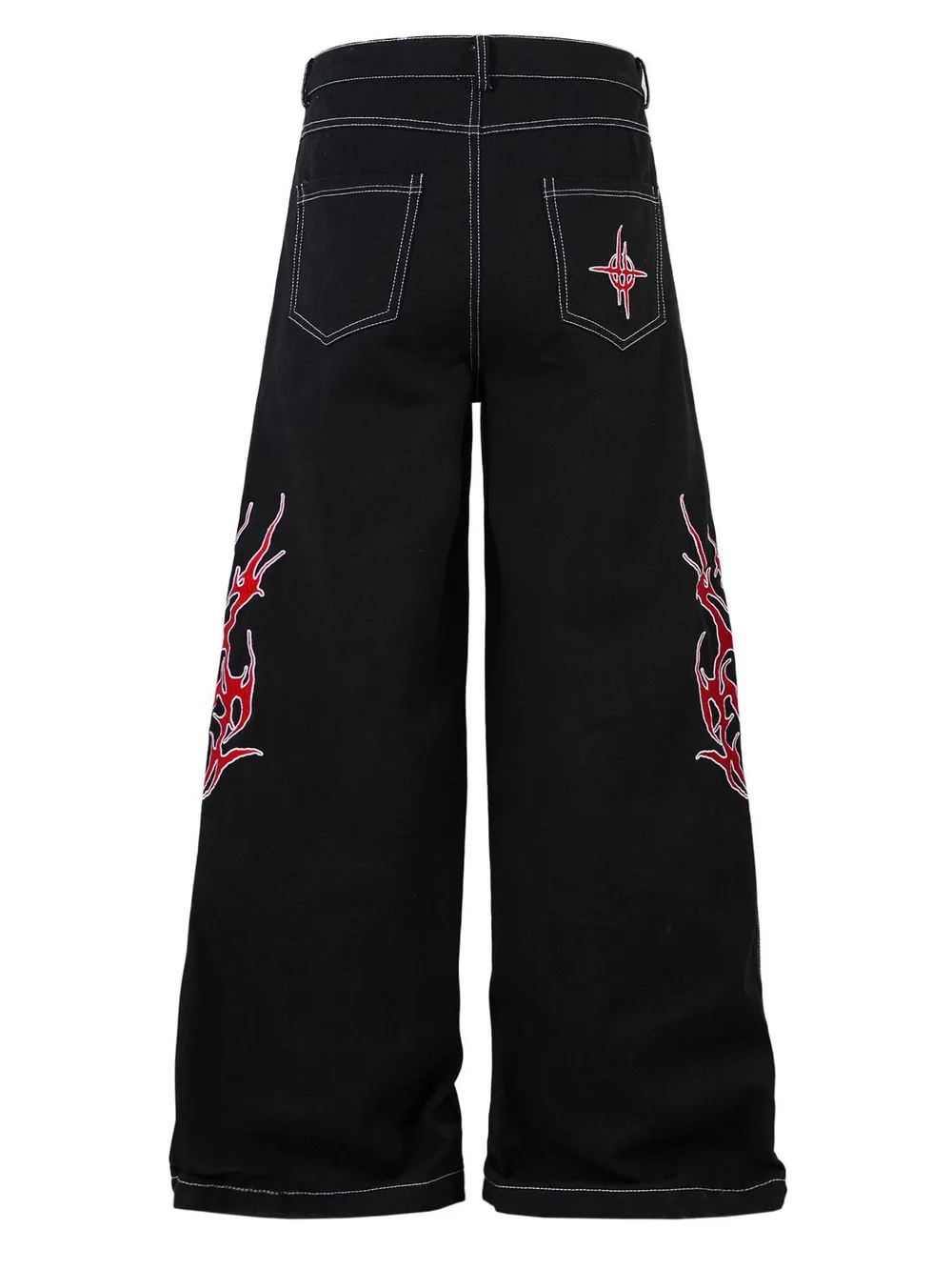 Men's Lightning Pattern Wide leg Jeans, image 3