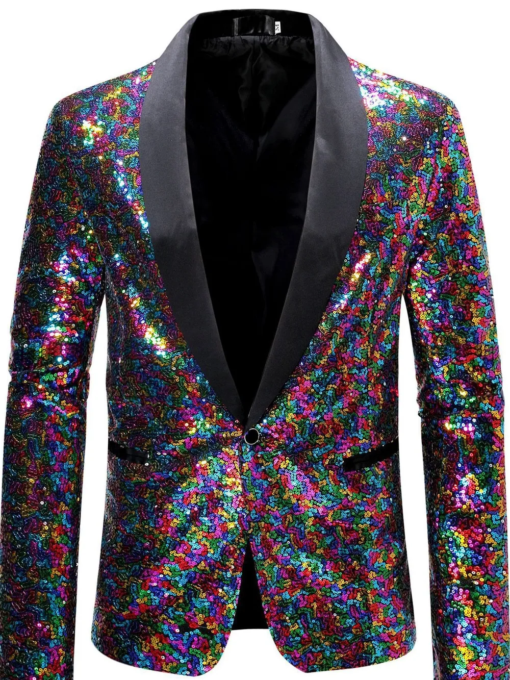 Men's Sequin Long Sleeve Blazer, image 16
