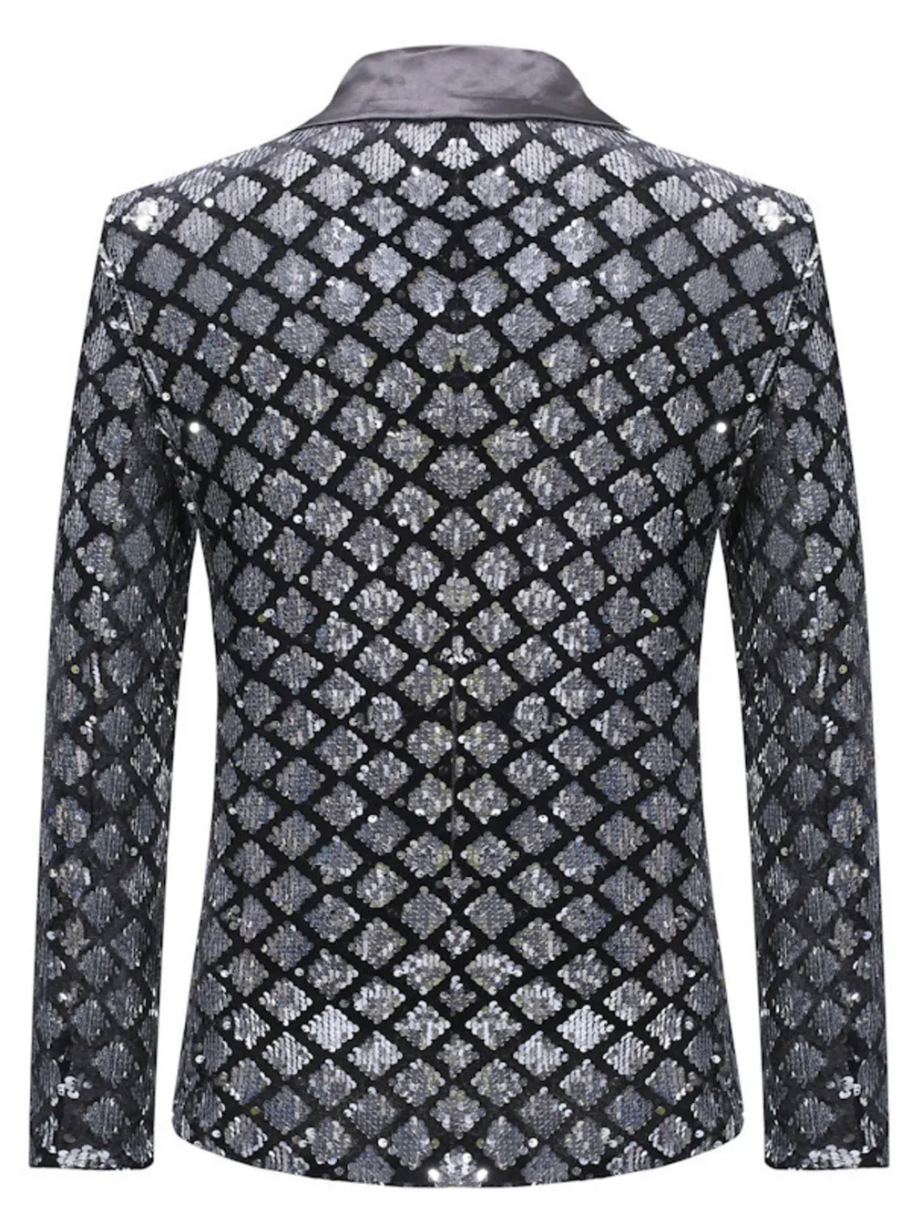 Men's Sequin One Button Blazer, image 5