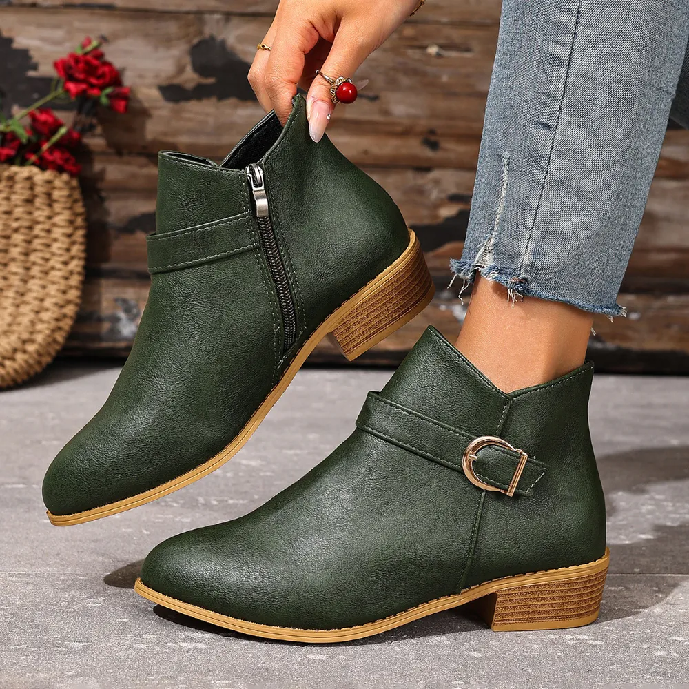 Point Toe Block Heels Boots, image 12