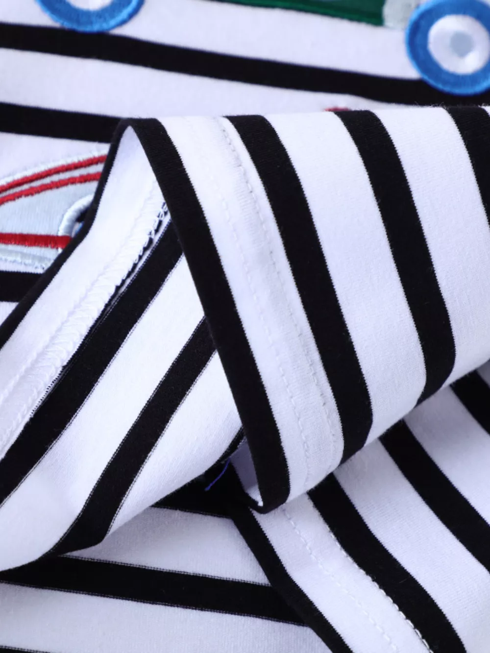Children's Racing Car Embroidered Striped Long Sleeve T-Shirt, image 2