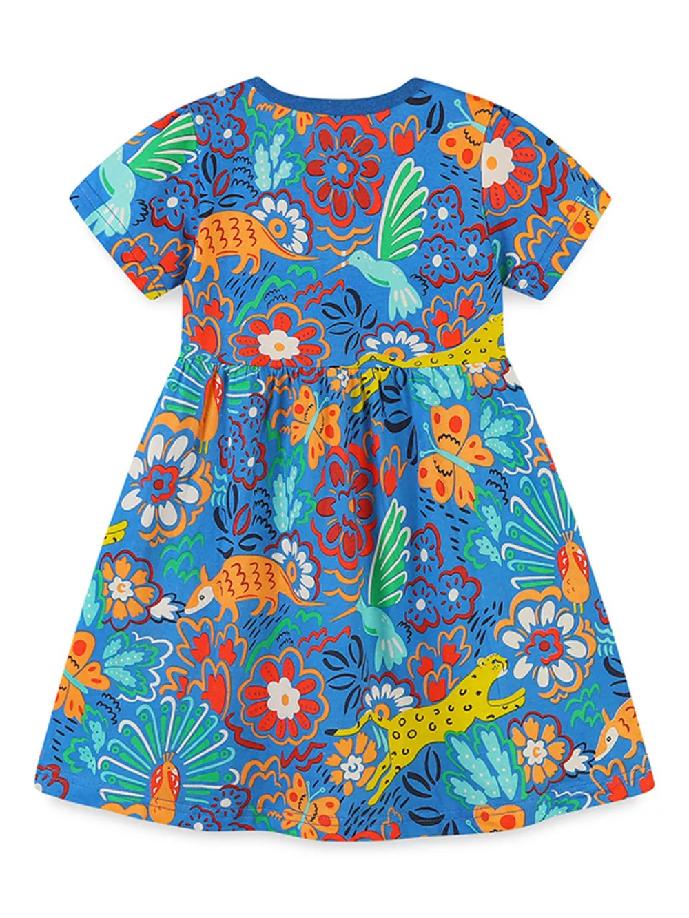 Children's Printed Round Neck Short Sleeve Dress, image 5