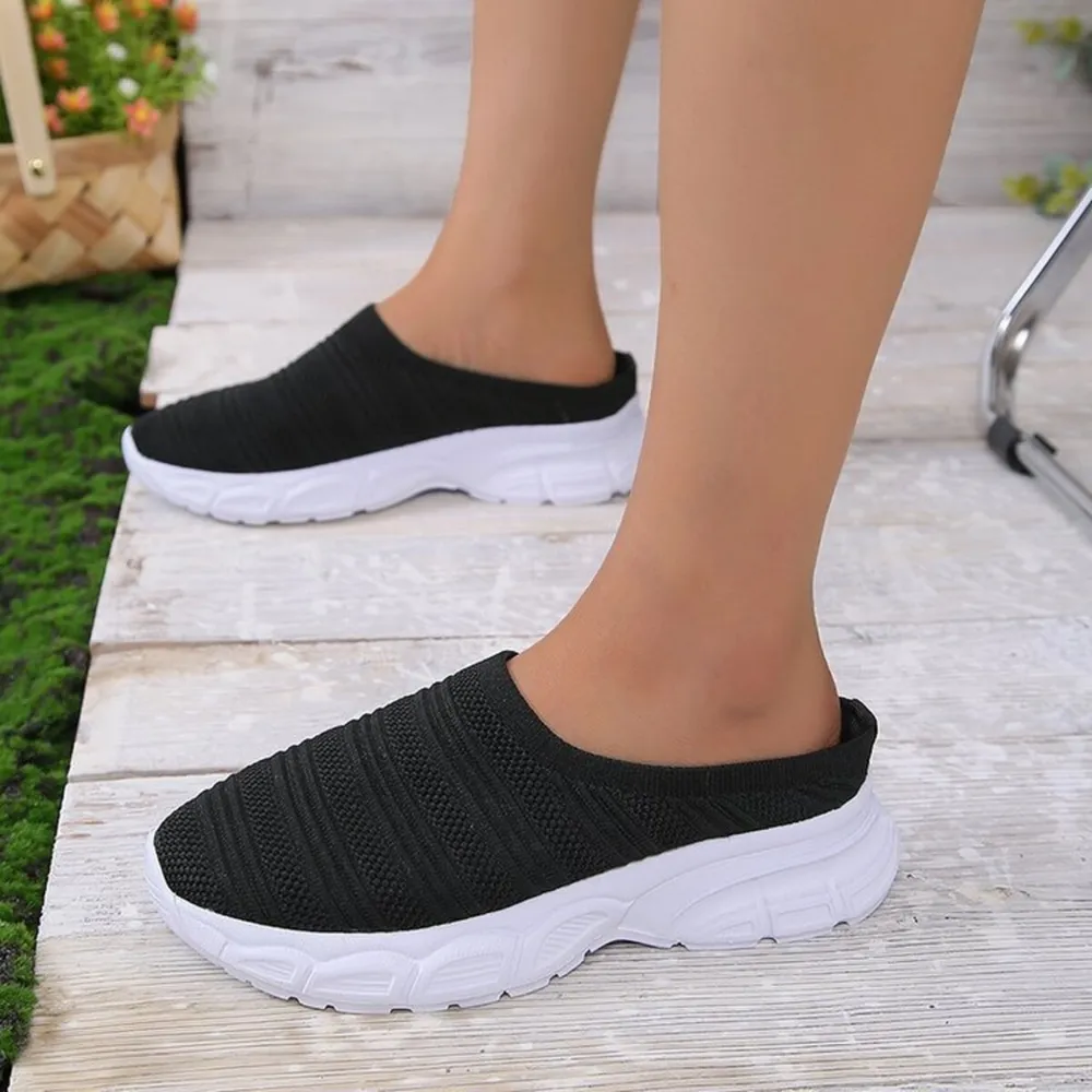 Breathable Mesh Round Toe Slip-Ons, image 2