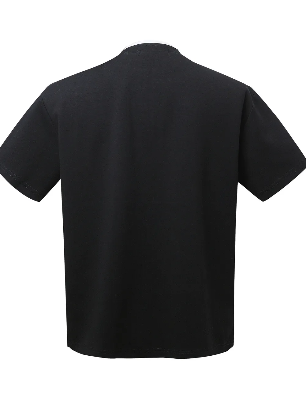 Men's Contrast Half Zip Short Sleeve T-Shirt, image 2