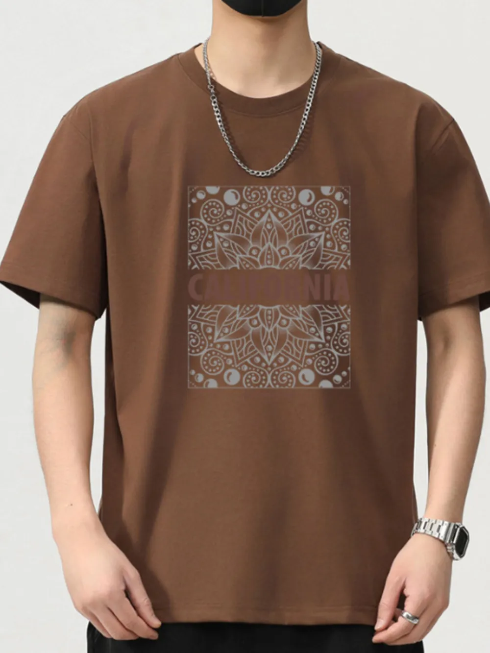 Men's Plus Size Graphic Round Neck Short Sleeve T-Shirt, image 8