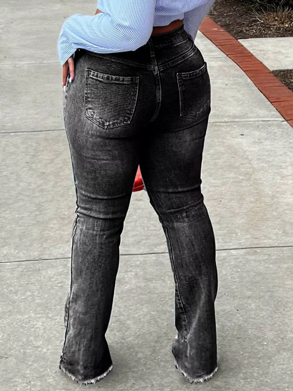 Ripped Knee Flare Jeans, image 10