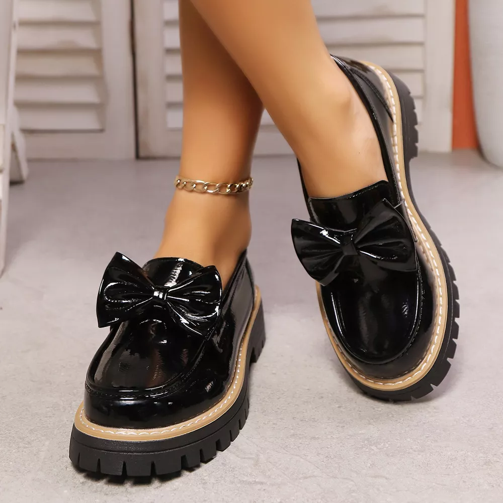 Bow Decor Chunky Loafers, image 2