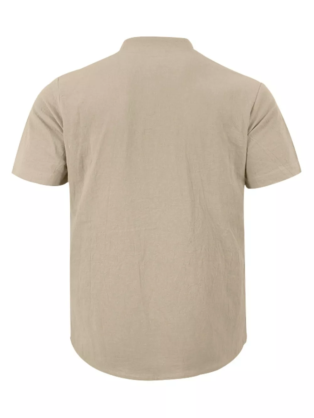 Men's Full Size Casual Linen Blend Short Sleeve Shirt Plus Size, image 5