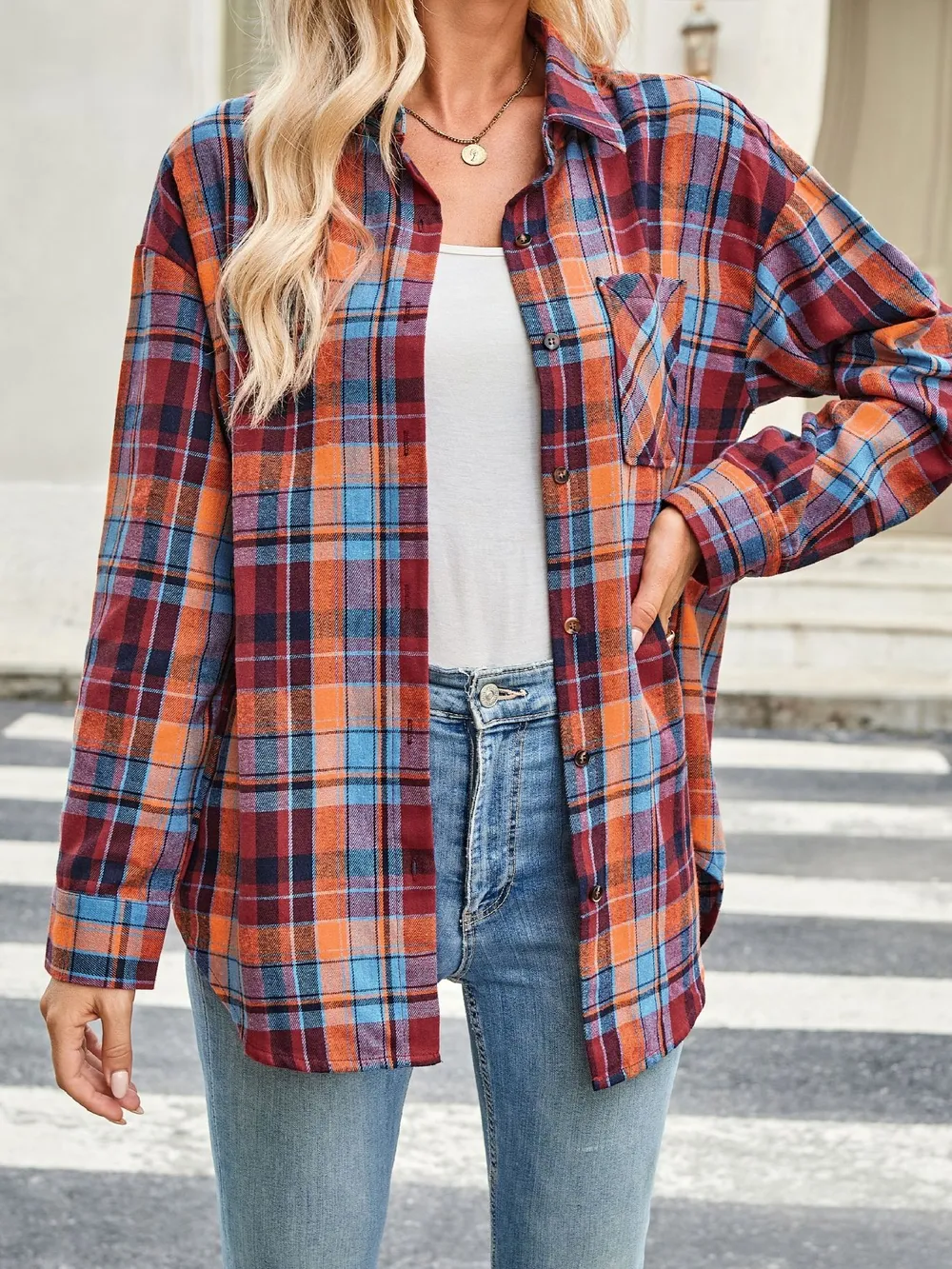 Plaid Button Up Long Sleeve Shirt, image 20
