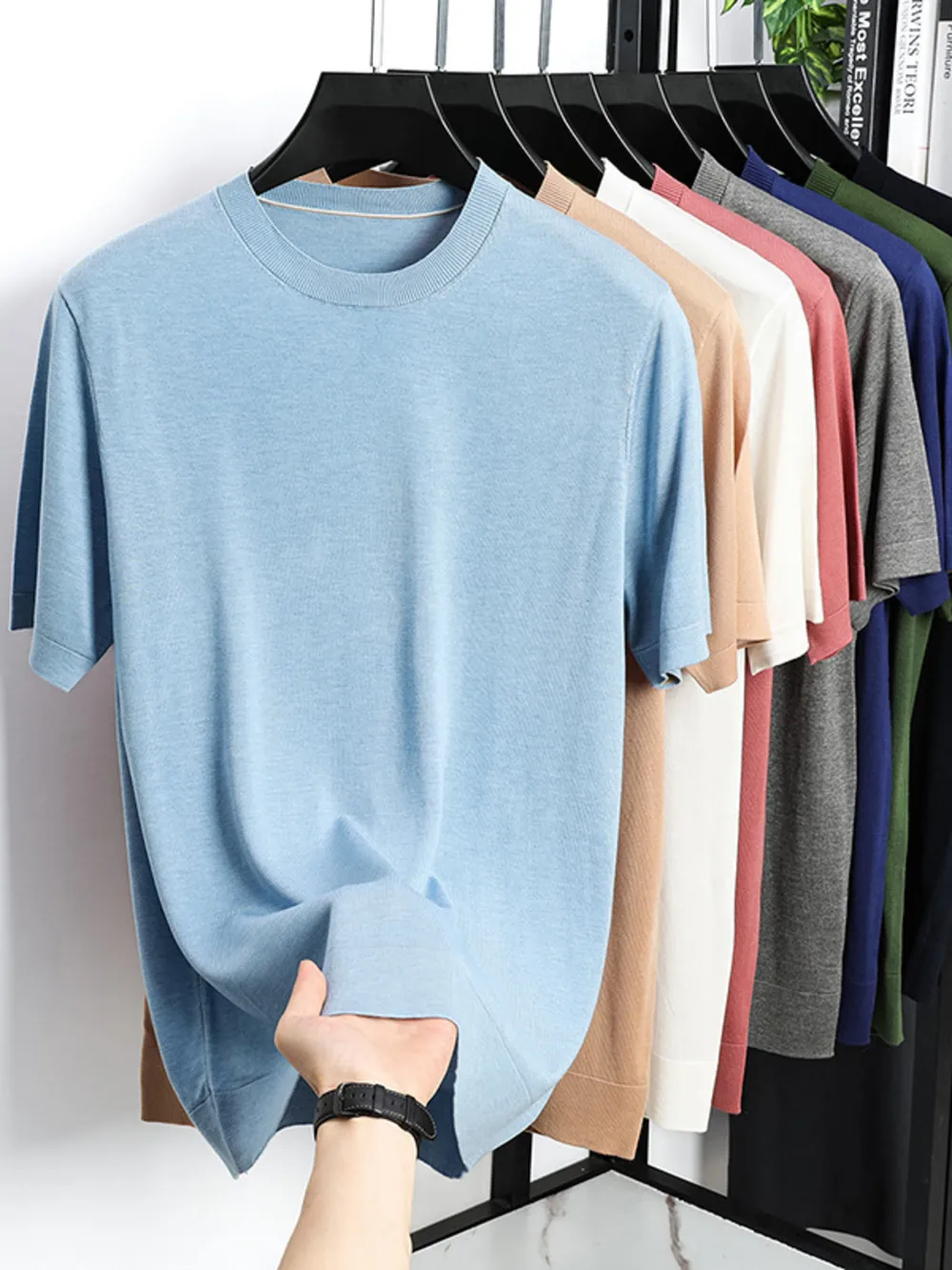 Men's Plus Size Short Sleeve Crew Neck T-Shirt, image 16