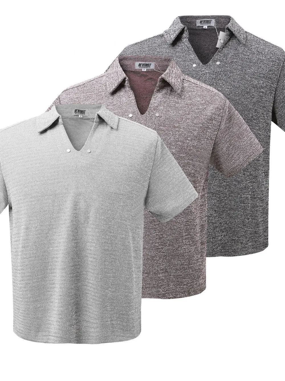 Men's Heathered Short Sleeve Polo, image 8