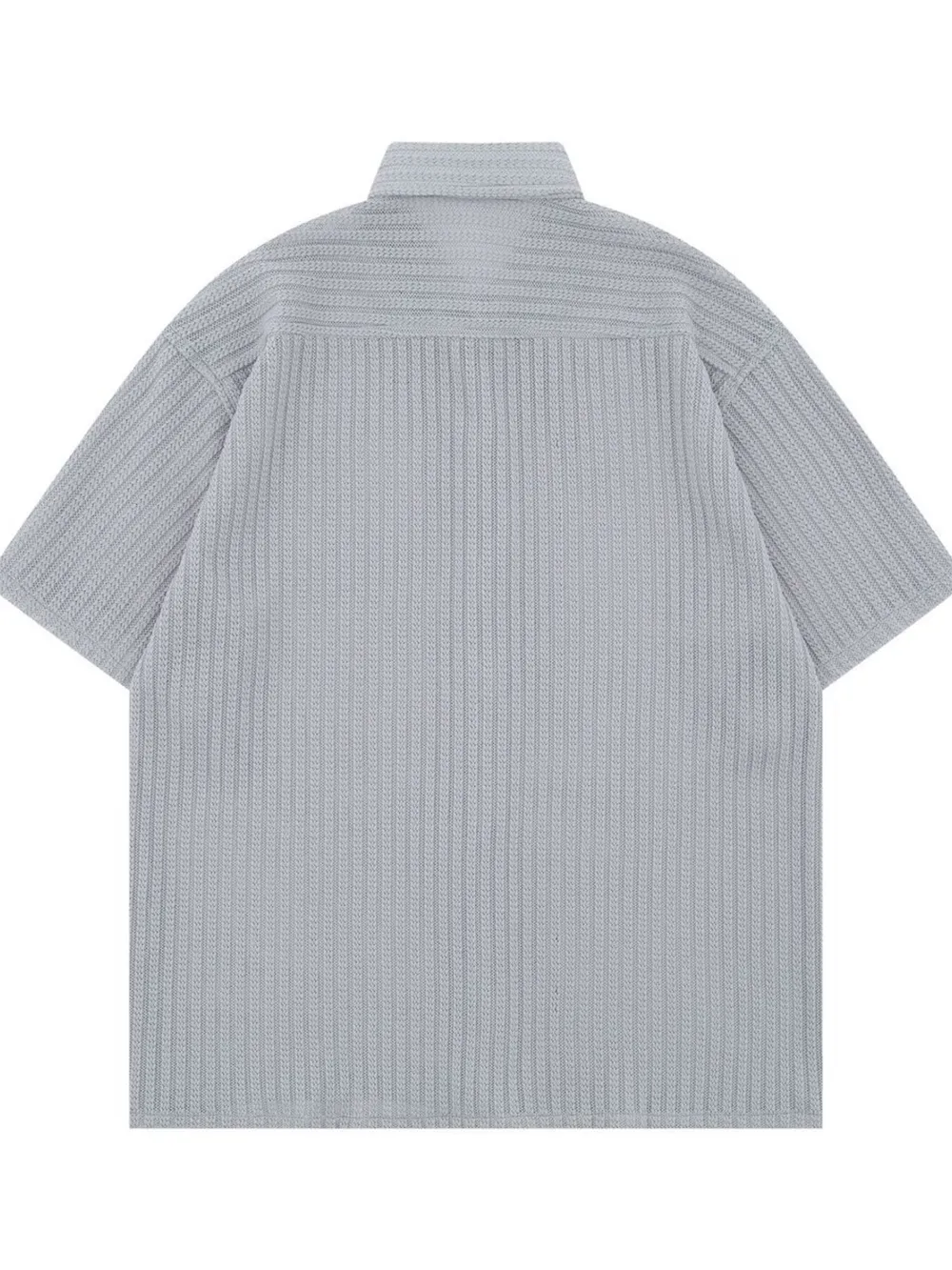 Men's Oversized Short Sleeve Textured Shirt, image 3