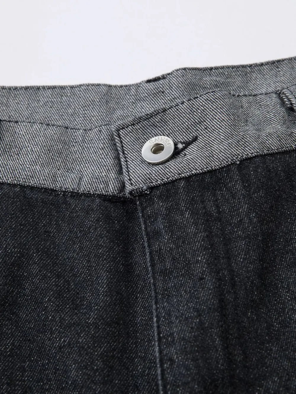 Men's Wide Leg Cargo Jeans with Contrast Panels, image 8