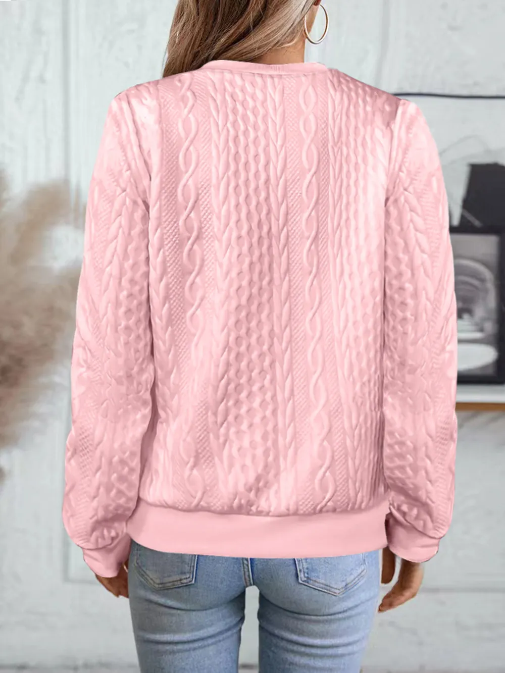 Texture Zip Up Long Sleeve Jacket, image 2