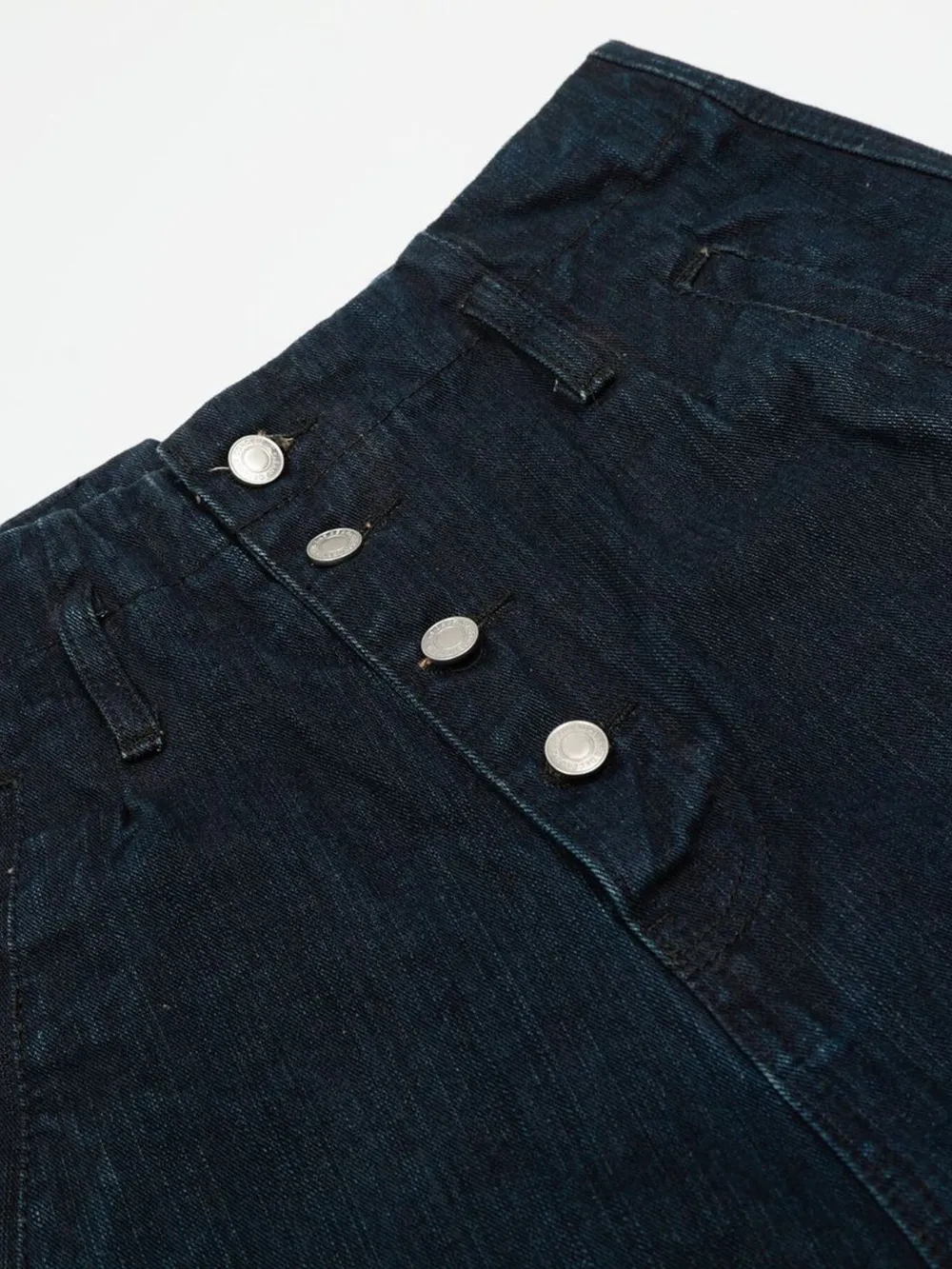 Men's Washed Button Fly Curved Jeans, image 5