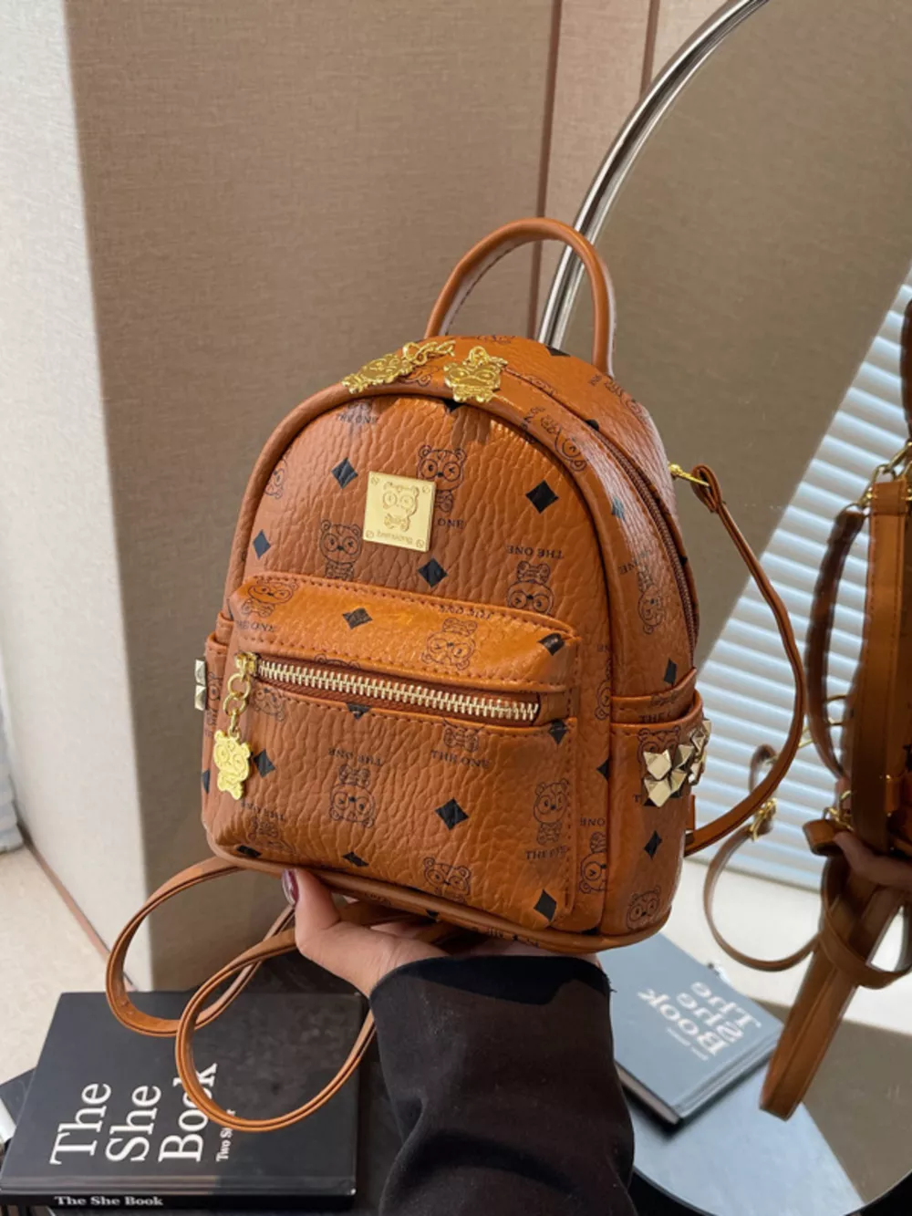 Patterned Mini Backpack Bag