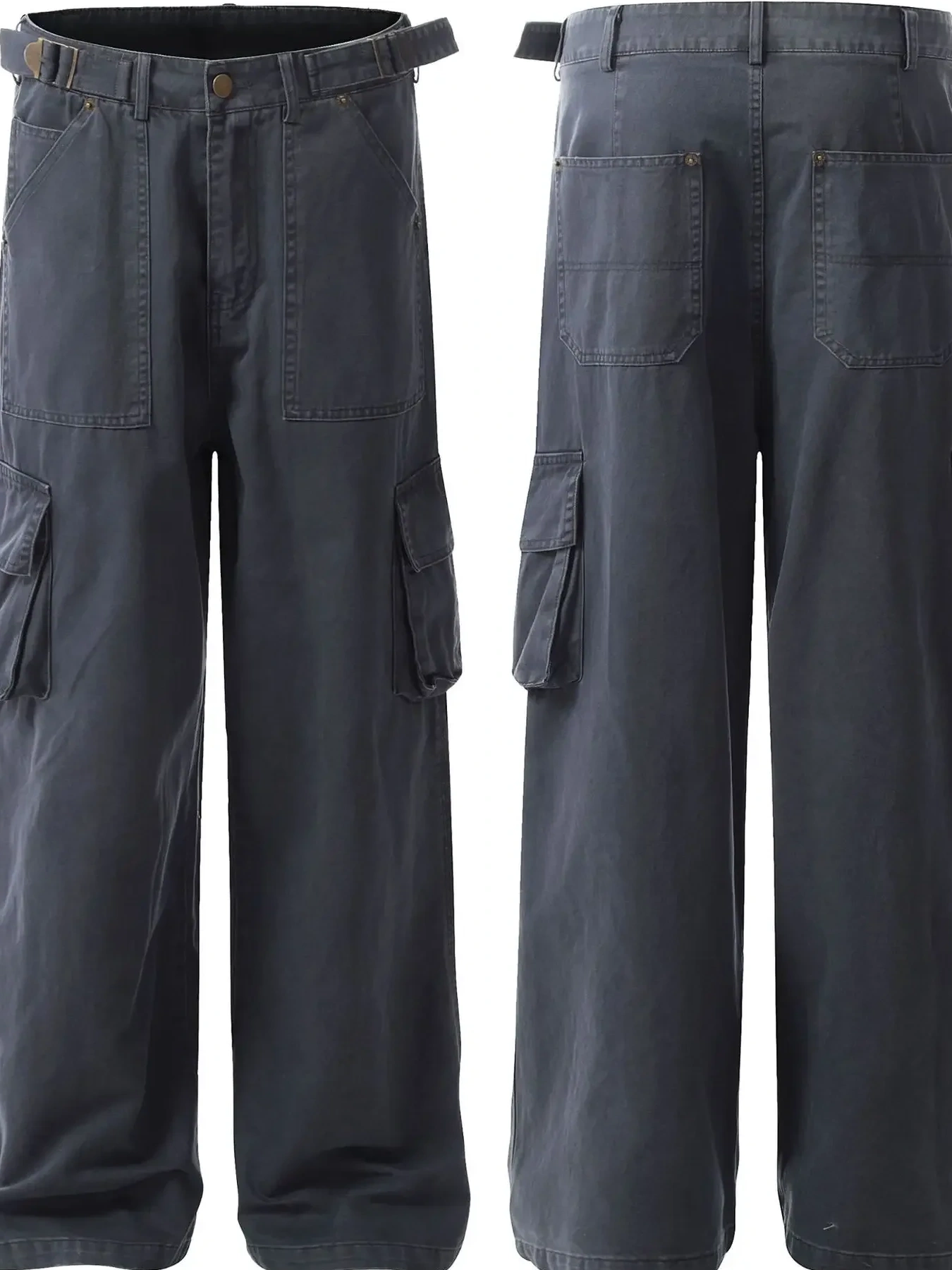 Men's Straight Cargo Pants with Multiple Pockets, image 5
