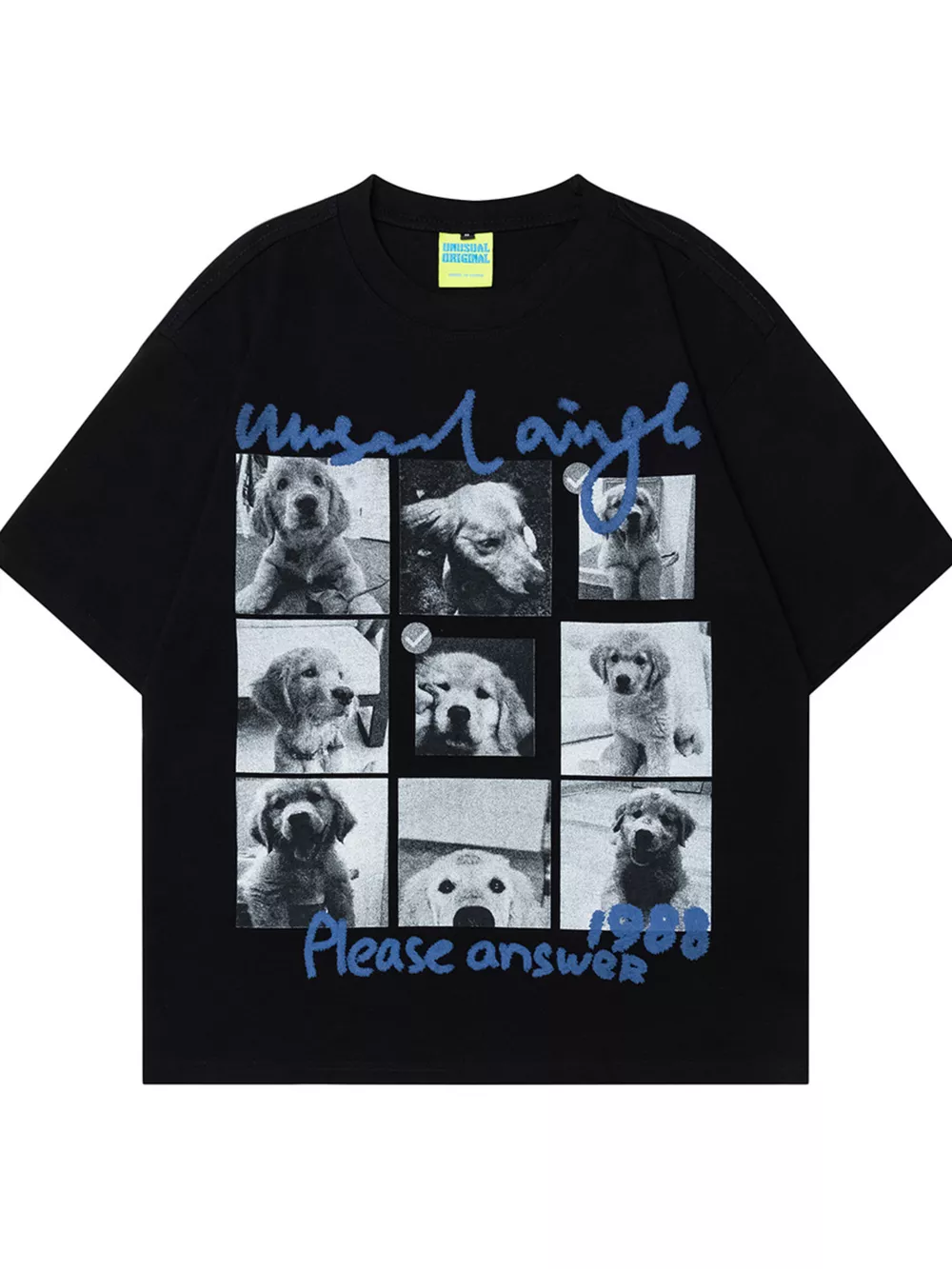 Men's Dog Graphic Oversized T-Shirt