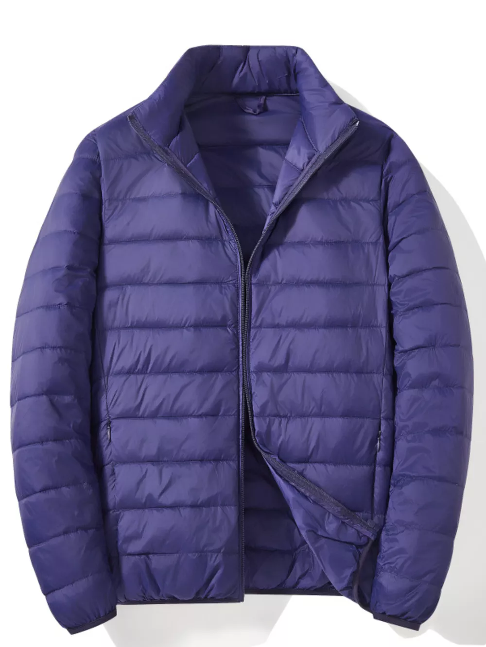 Men's Plus Size Lightweight Zip Up Puffer Jacket, image 4