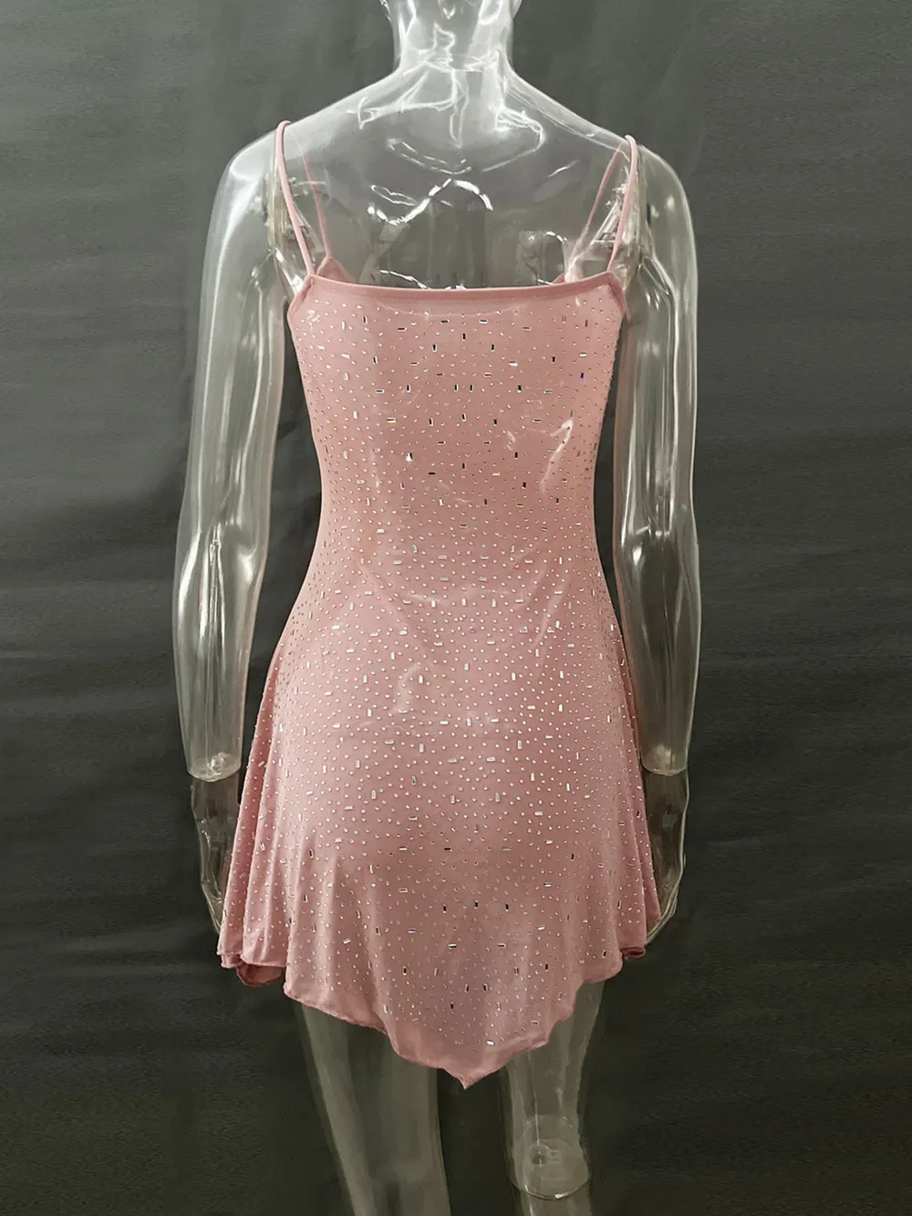 Rhinestone Decor Mini Cami Dress, image 19