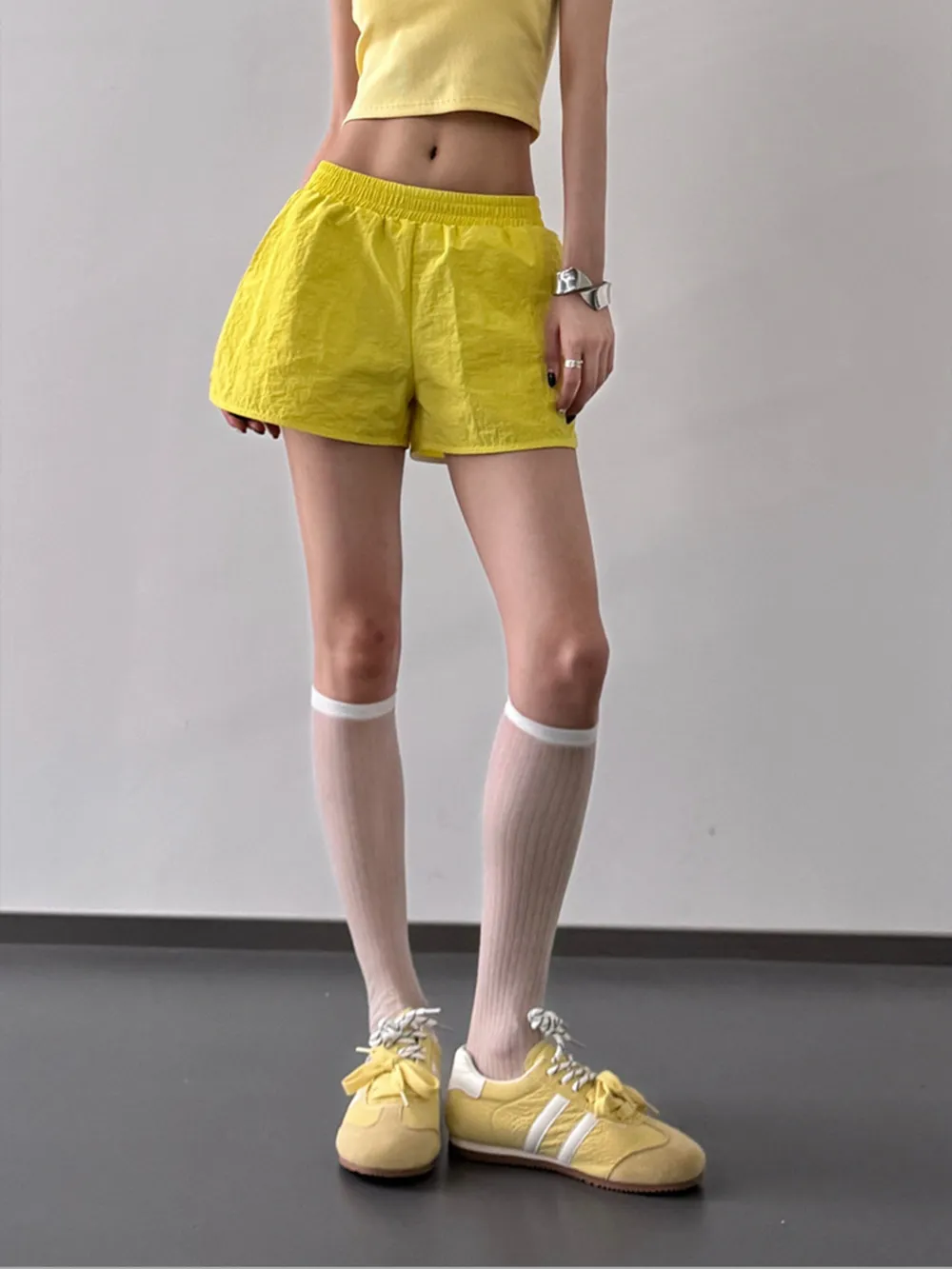 Elastic Waist Shorts with Pockets, image 4