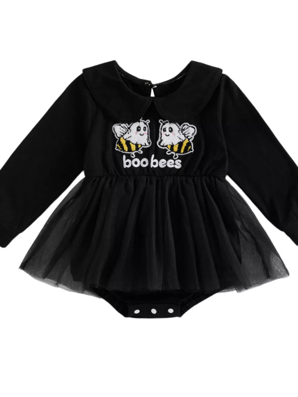 Children's Halloween Embroidered Tulle Bodysuit Dress, image 4