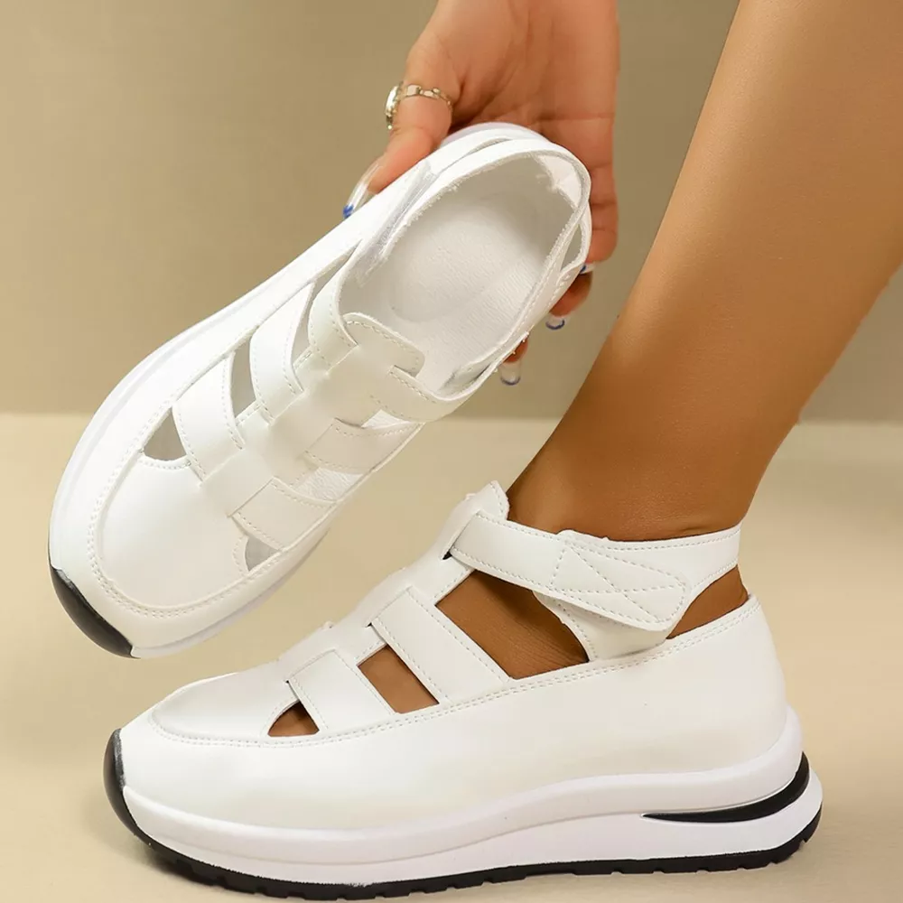 Cutout Round Toe Platform Sandals, image 6
