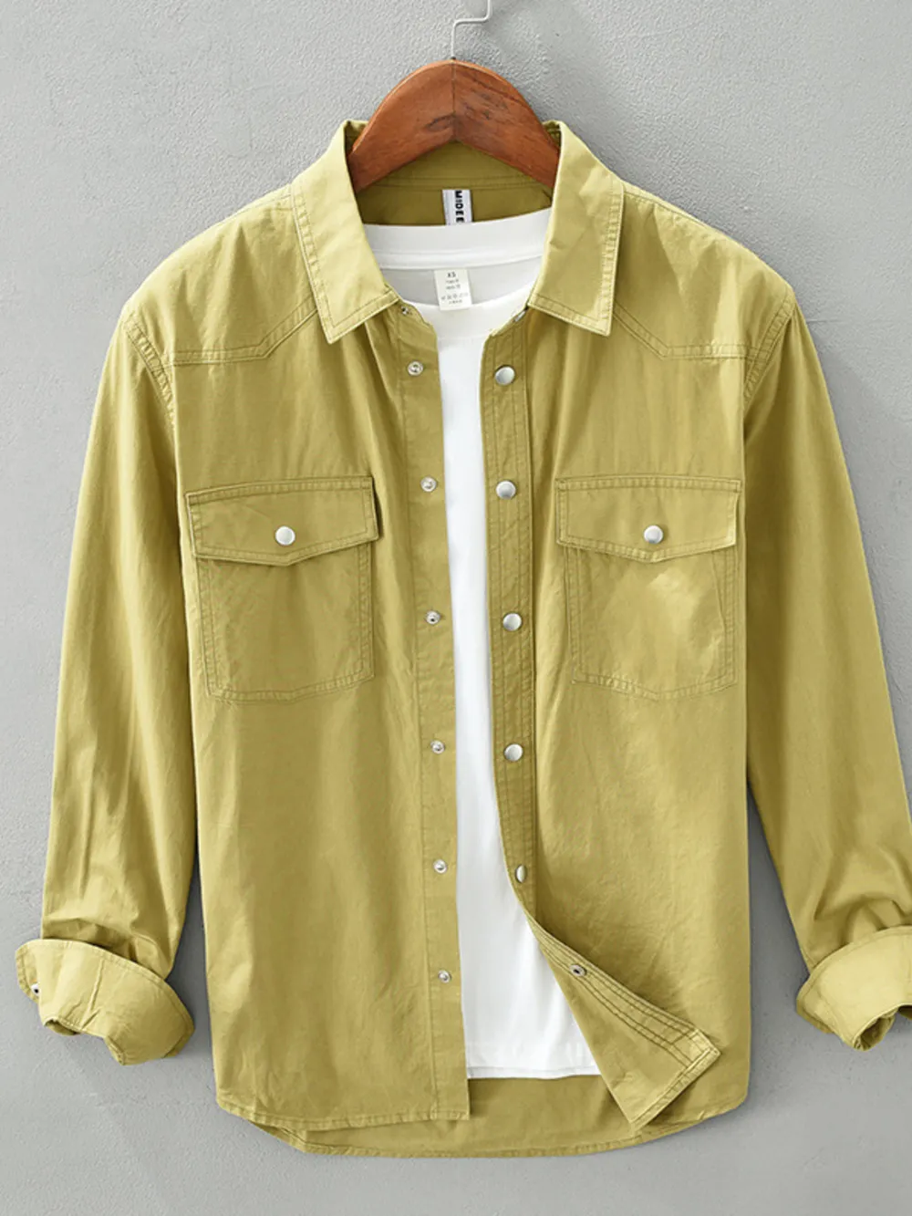 Men's Plus Size Button Up Long Sleeve Shirt, image 2