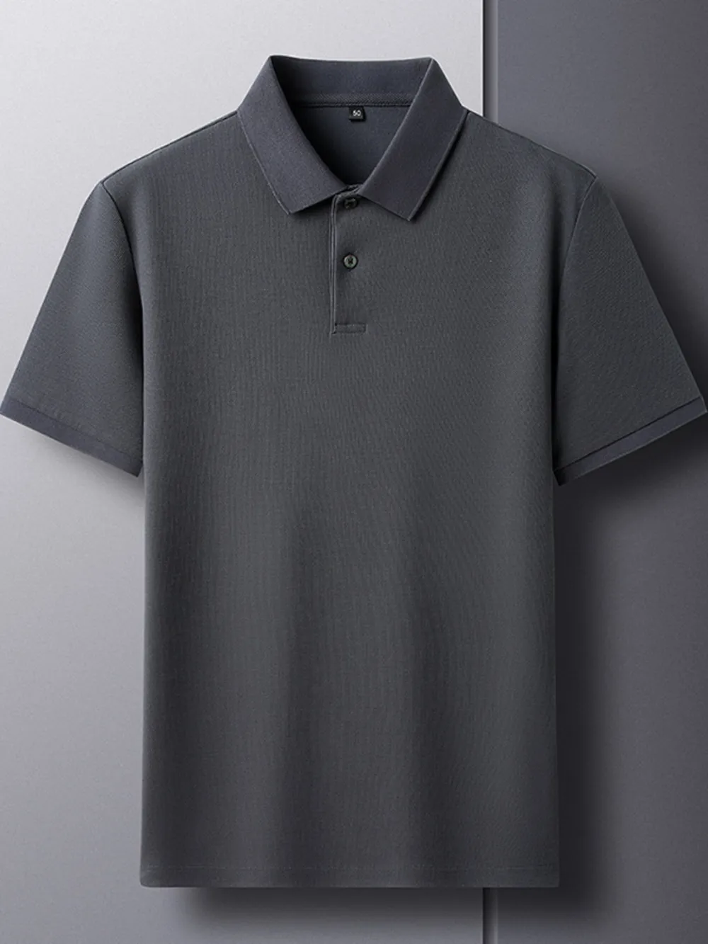 Men's Plus Size Button Detail Short Sleeve Polo, image 5