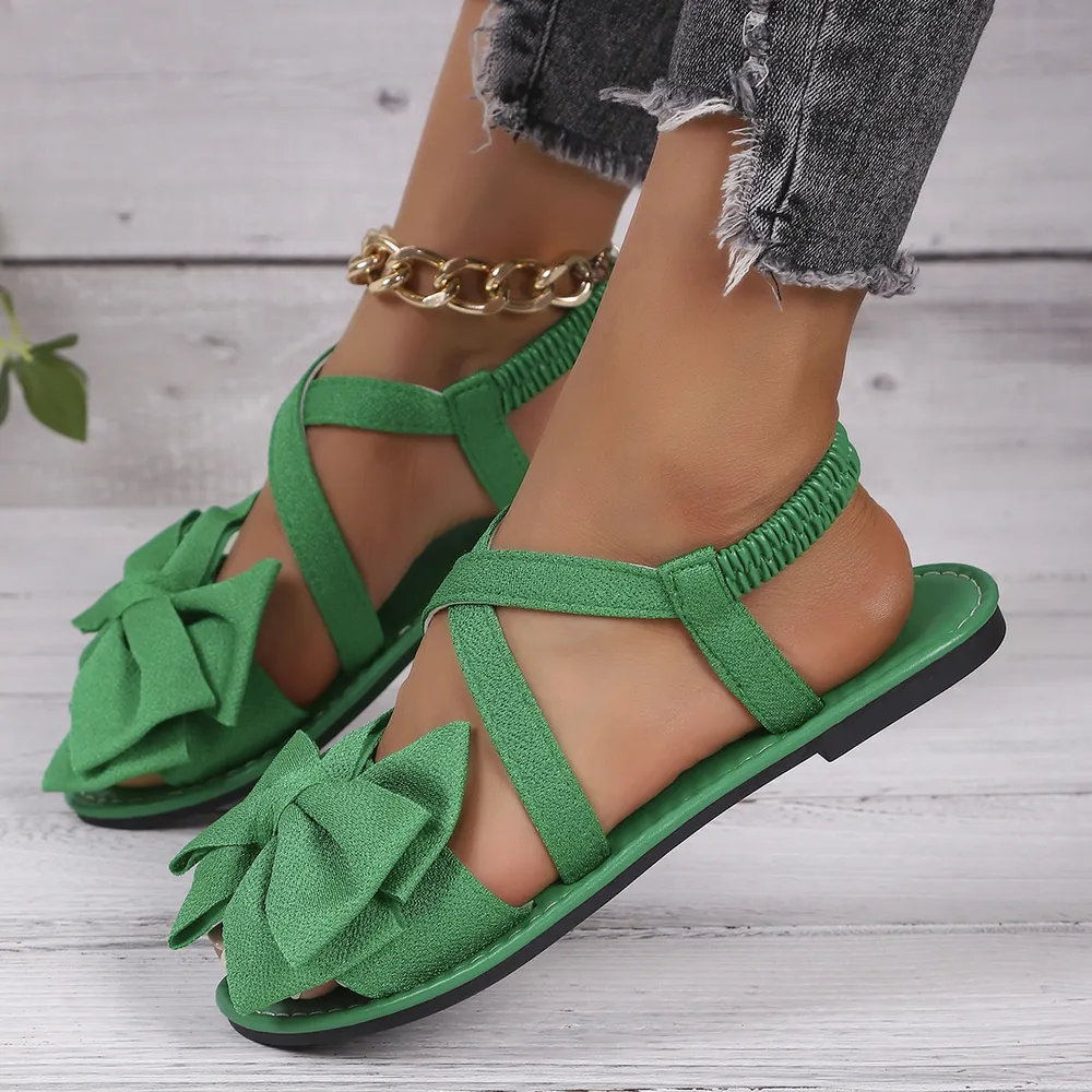 Bow-Tie Cross-Strap Comfort Sandals, image 4