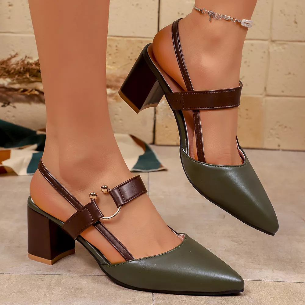 Point Toe Block Heels Sandals, image 12