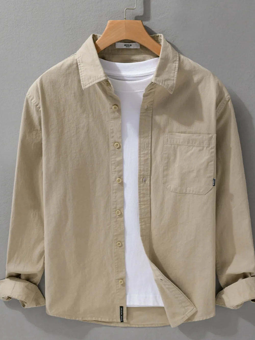 Men's Plus Size Button Up Long Sleeve Shirt, image 9