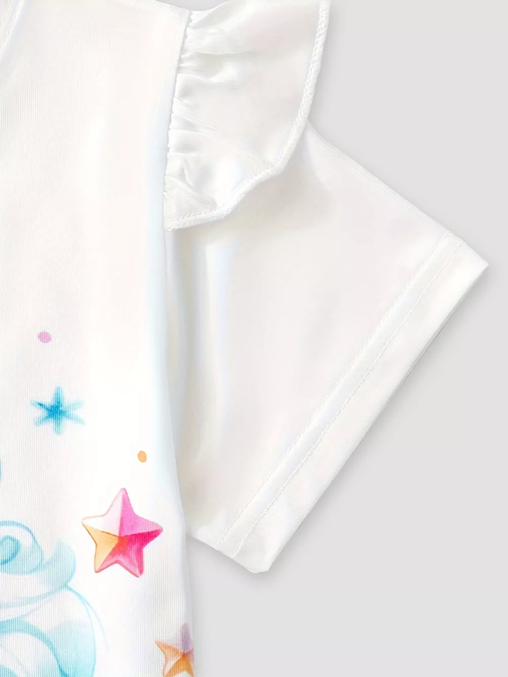 Children's Unicorn Print Ruffle Sleeve Top and Shorts Set, image 4