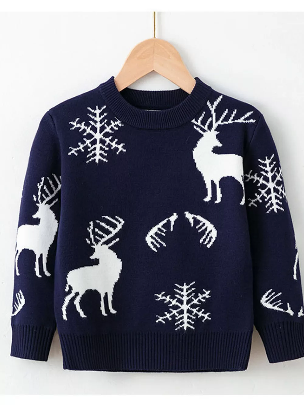 Children's Reindeer & Snowflake Knit Sweater