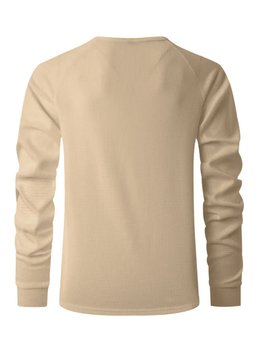 Men's Full Size Button Detail Long Sleeve T-Shirt Plus Size, image 5