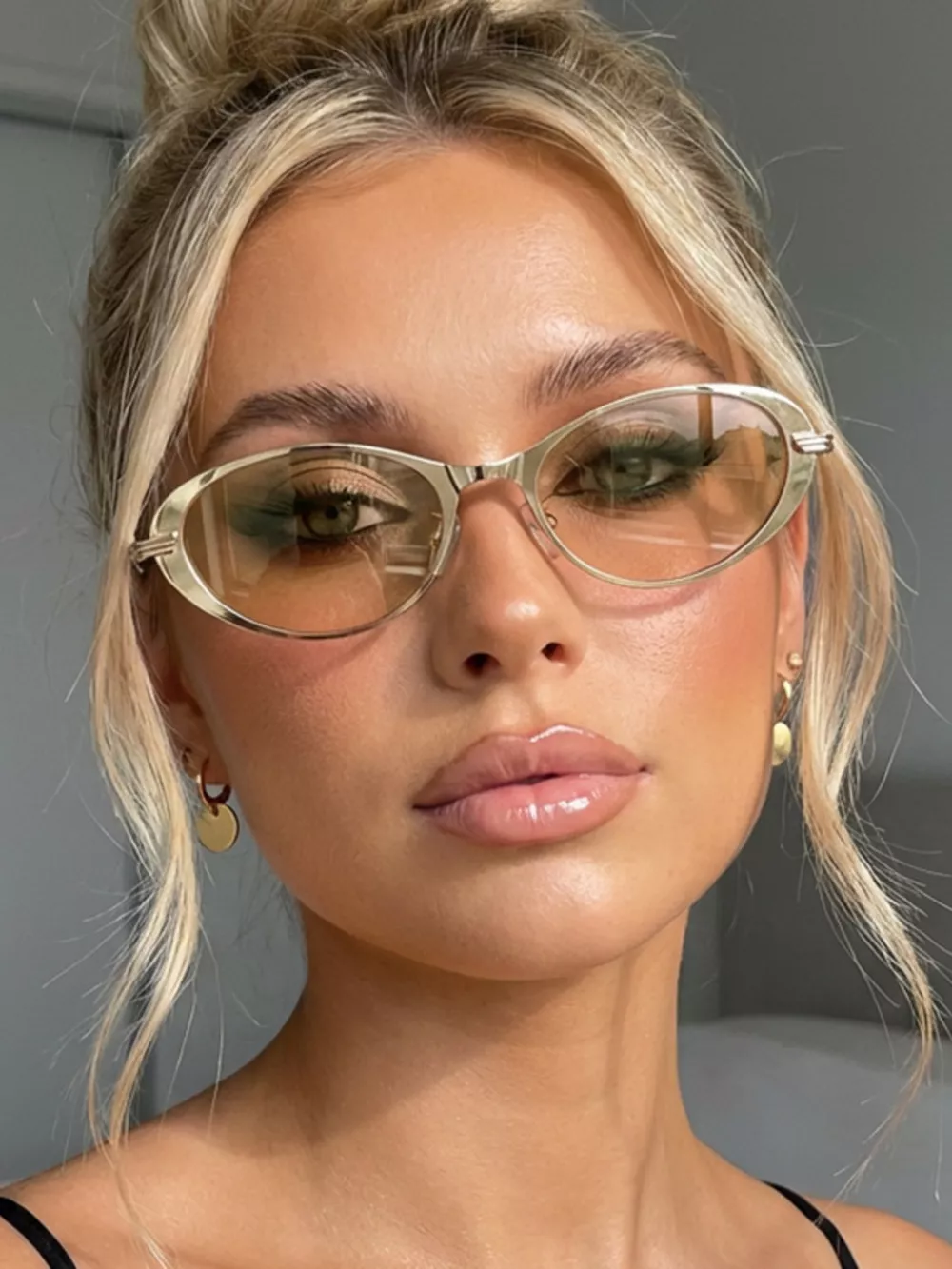 Vintage Oval Retro Sunglasses, image 3