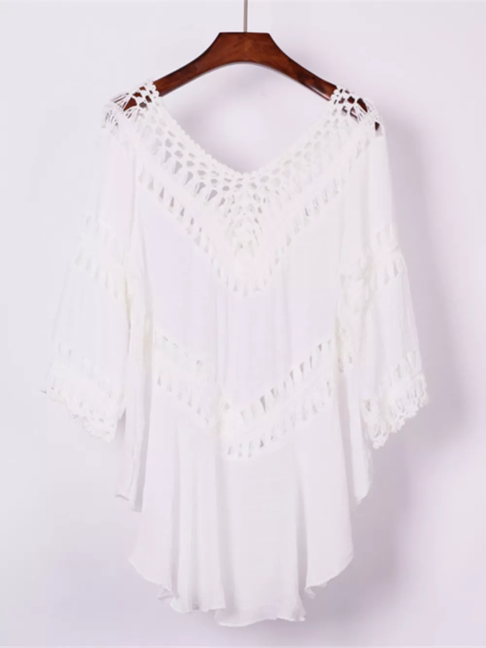 Crochet Trimmed Flowy Cover Up Dress, image 7