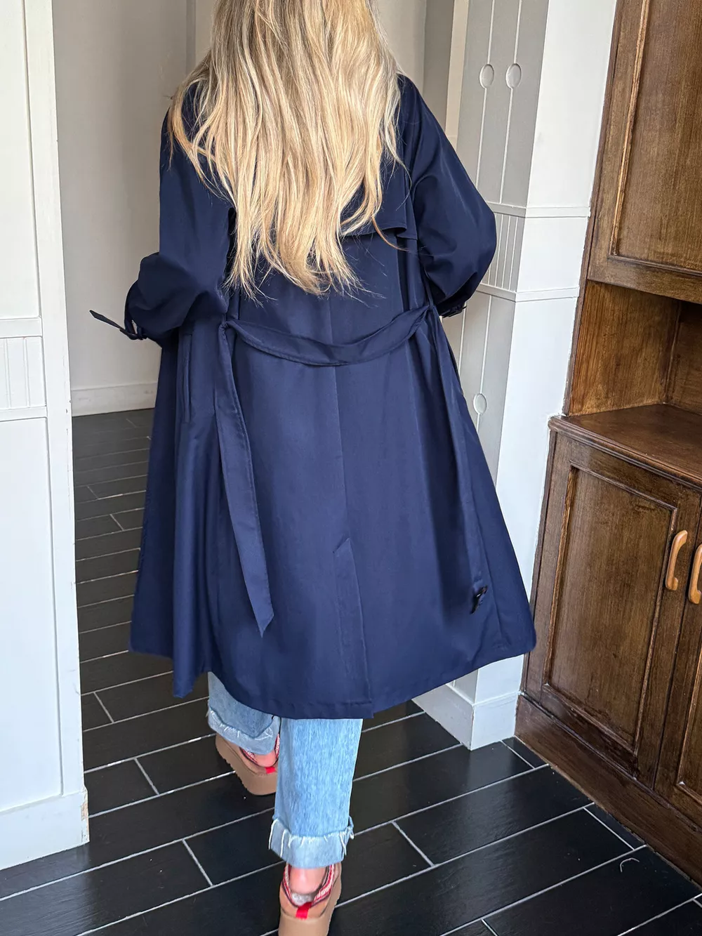 Double-Breasted Belted Trench Coat, image 13