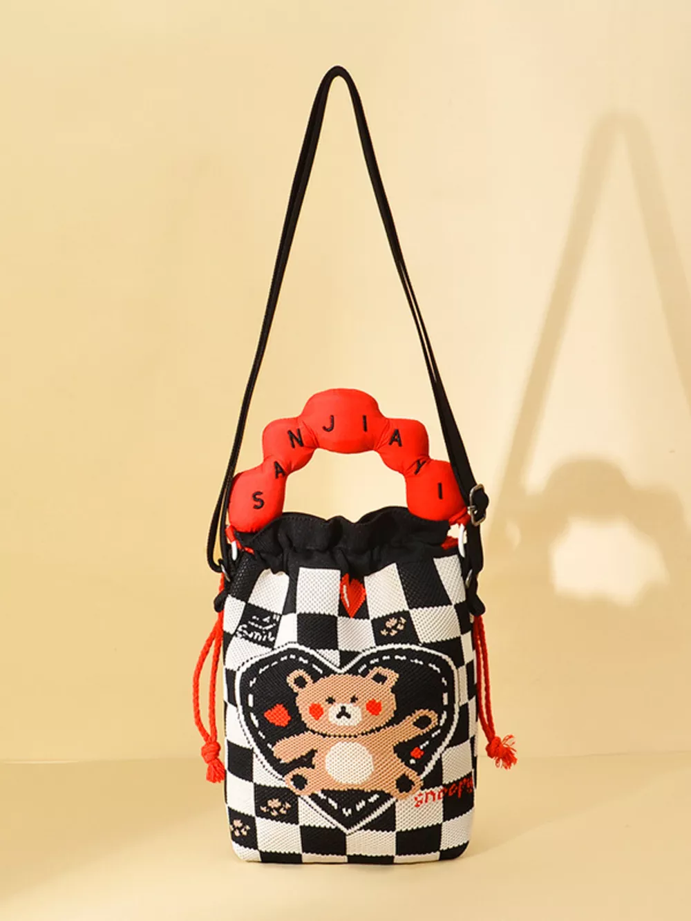 Drawstring Bucket Crossbody Bag