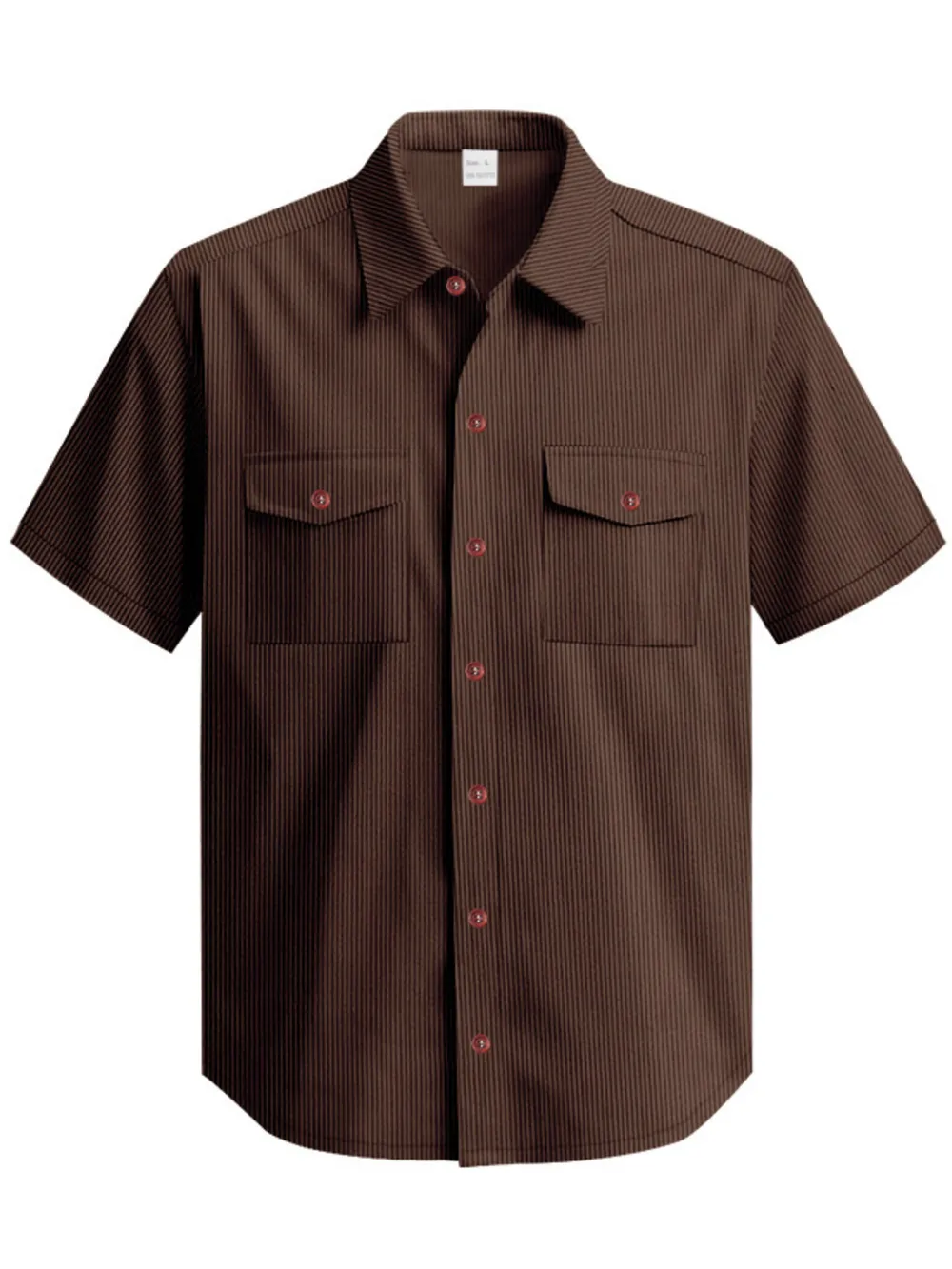 Men's Full Size Button Up Short Sleeve Shirt Plus Size, image 14