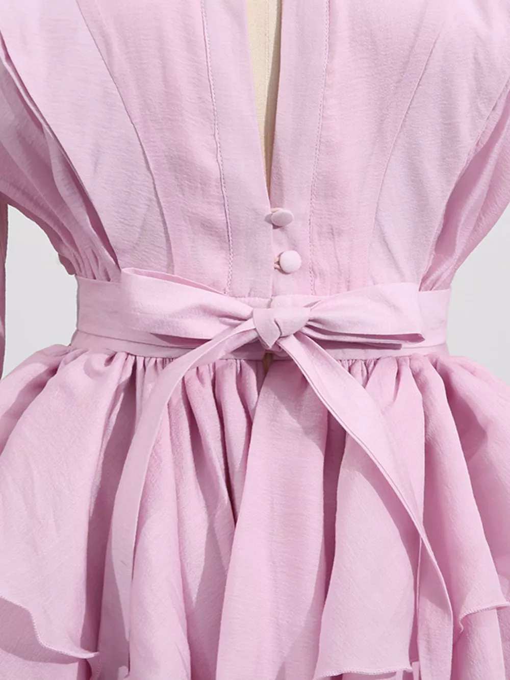 Ruffled Long Sleeve Mini Dress, image 6
