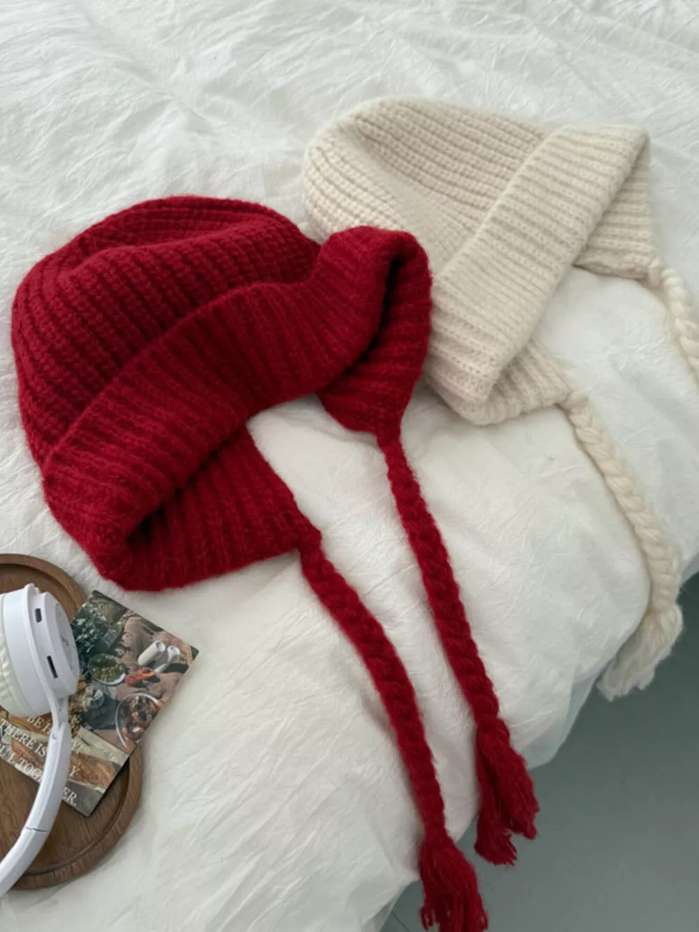 Cozy Knit Braided Beanie Hat, image 5