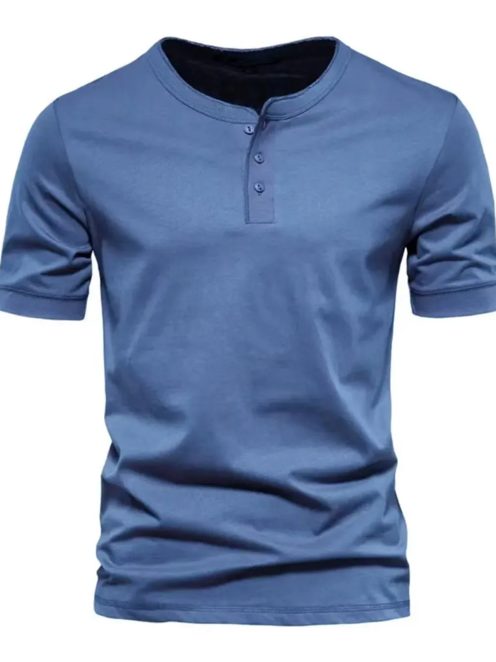 Men's Full Size Button Detail Short Sleeve Top Plus Size, image 7