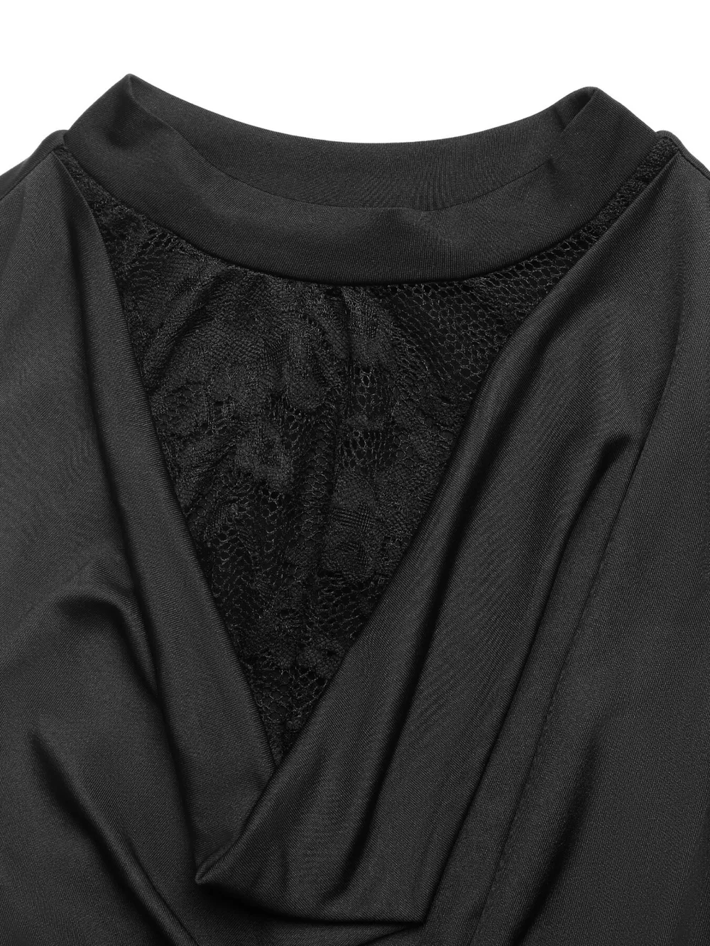 Lace Panel Cowl Neck Sleeveless Bodysuit, image 3