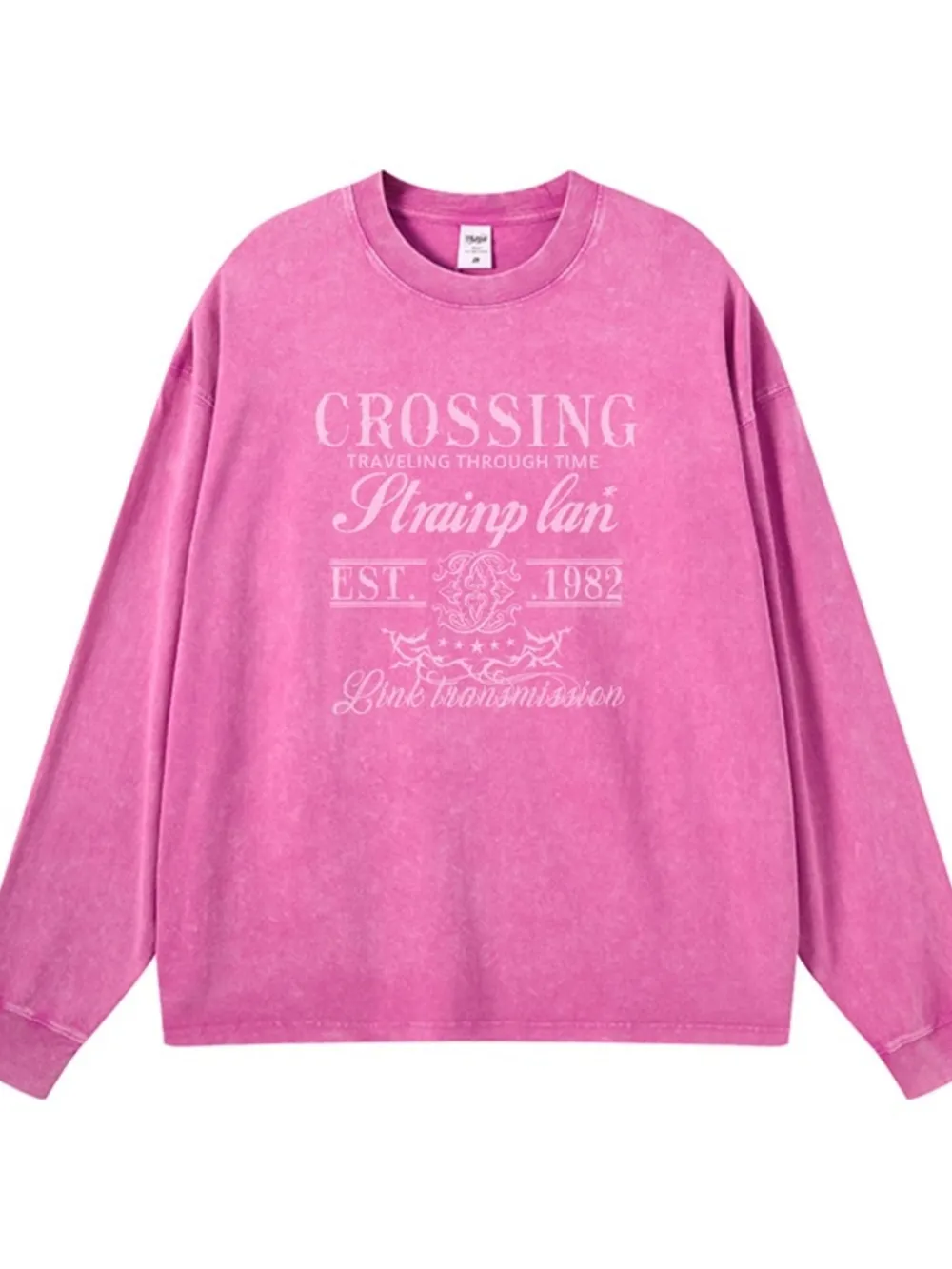 Men's Graphic Round Neck Long Sleeve T-Shirt, image 7