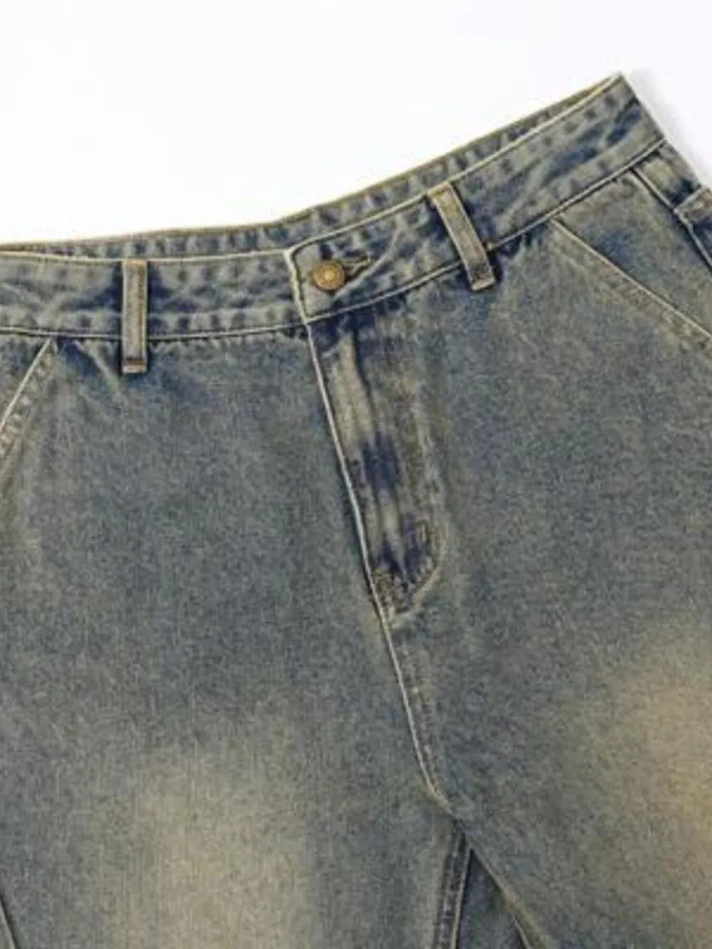 Men's Vintage Wash Straight Leg Jeans, image 7